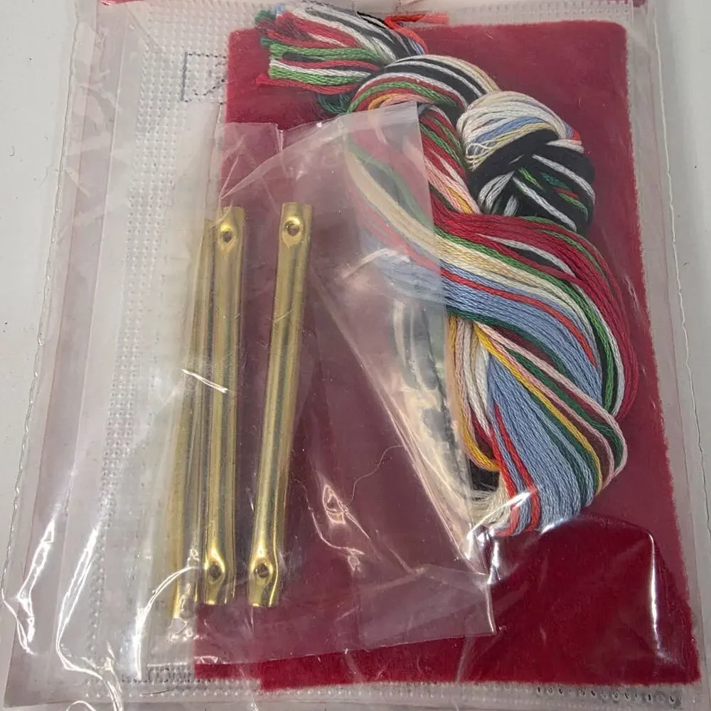 Vintage 1999 Dimensions Our First Christmas Cross Stitch Wind Chime Kit 10